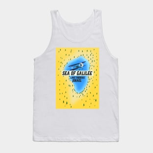 Sea of Galilee Israel Travel poster Tank Top